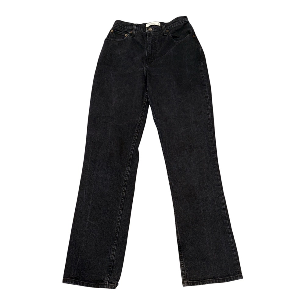 Abercrombie & Fitch Curve Love 90s Straight Ultra High Rise Jeans Black 26 2R